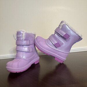 Cat & Jack Toddler Faux Fur Mid-Calf Winter Boots – Purple – Size 8 – Waterproof